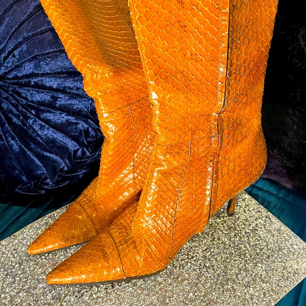 Snakeskin Dolce and Gabbana Knee-High Boots